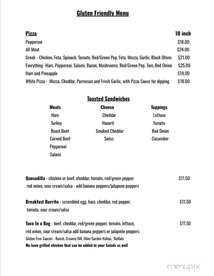 Silverhill Cafe - Frontier, SK menu_pic