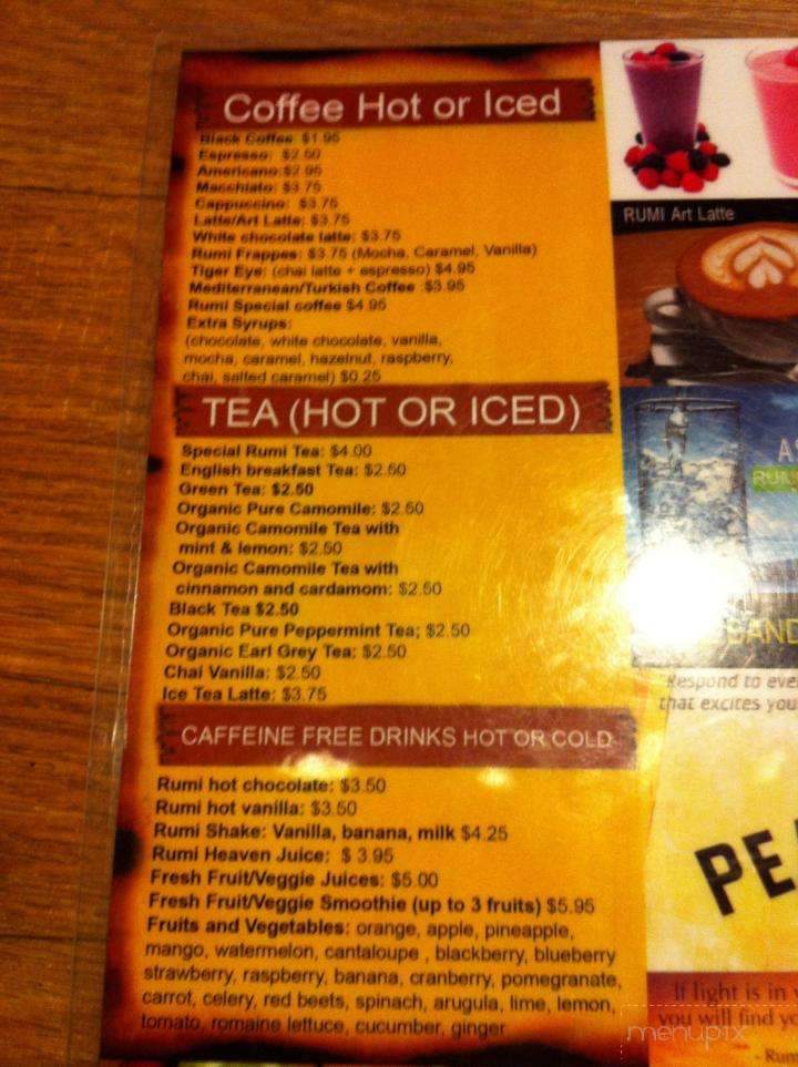 Rumi Cafe - Sherman Oaks, CA menu_pic