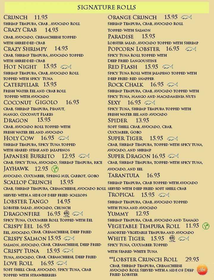 Prime Blu Sushi Bar - Lawrence, KS menu_pic