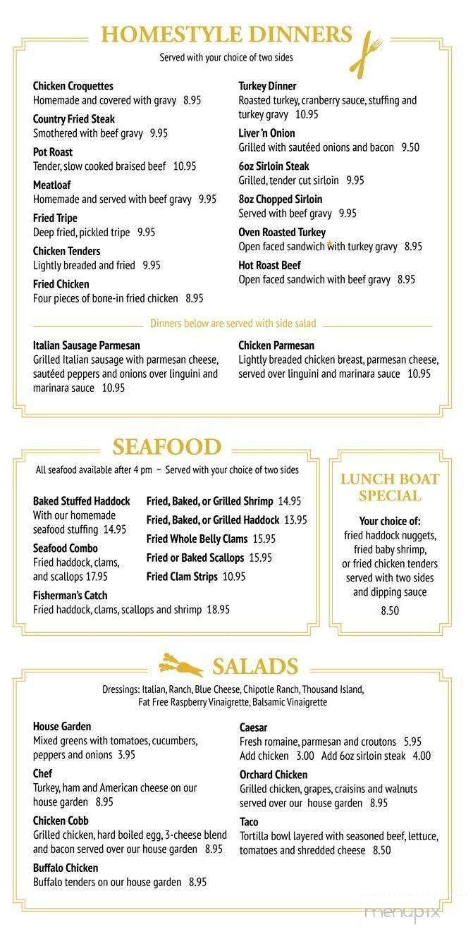 Circle Restaurant - Epsom, NH menu_pic
