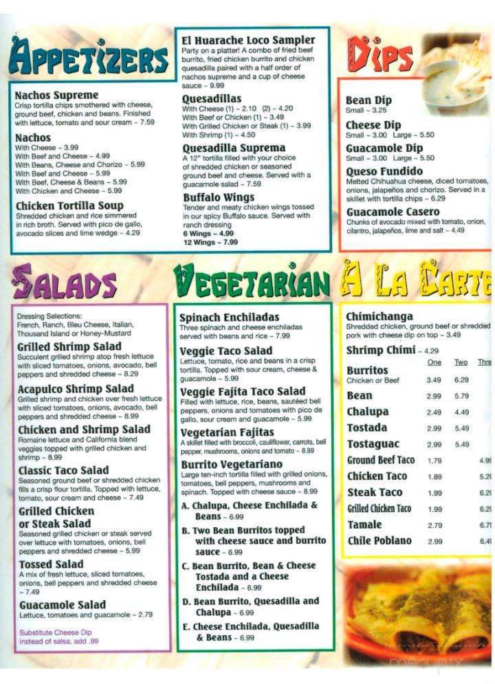 El Hurache Loco - Bremen, IN menu_pic