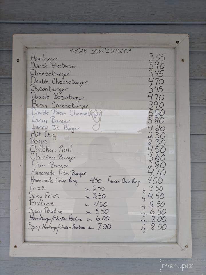Carolyn's Dairy Bar - Perth-Andover, NB menu_pic