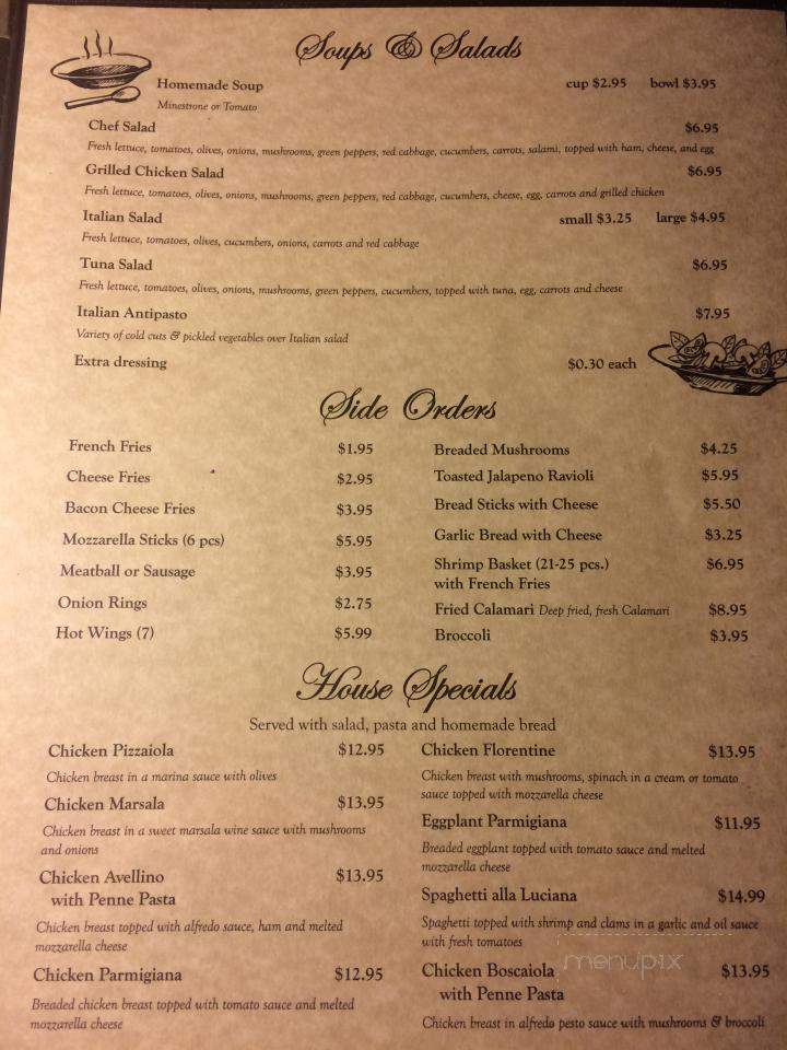 Giovanna's Italian Eatery - Madison, VA menu_pic