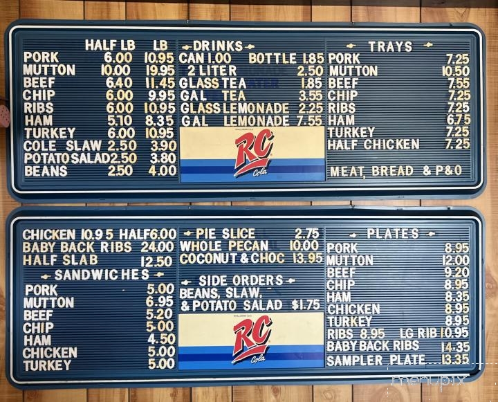 Thomason's Barbecue - Henderson, KY menu_pic