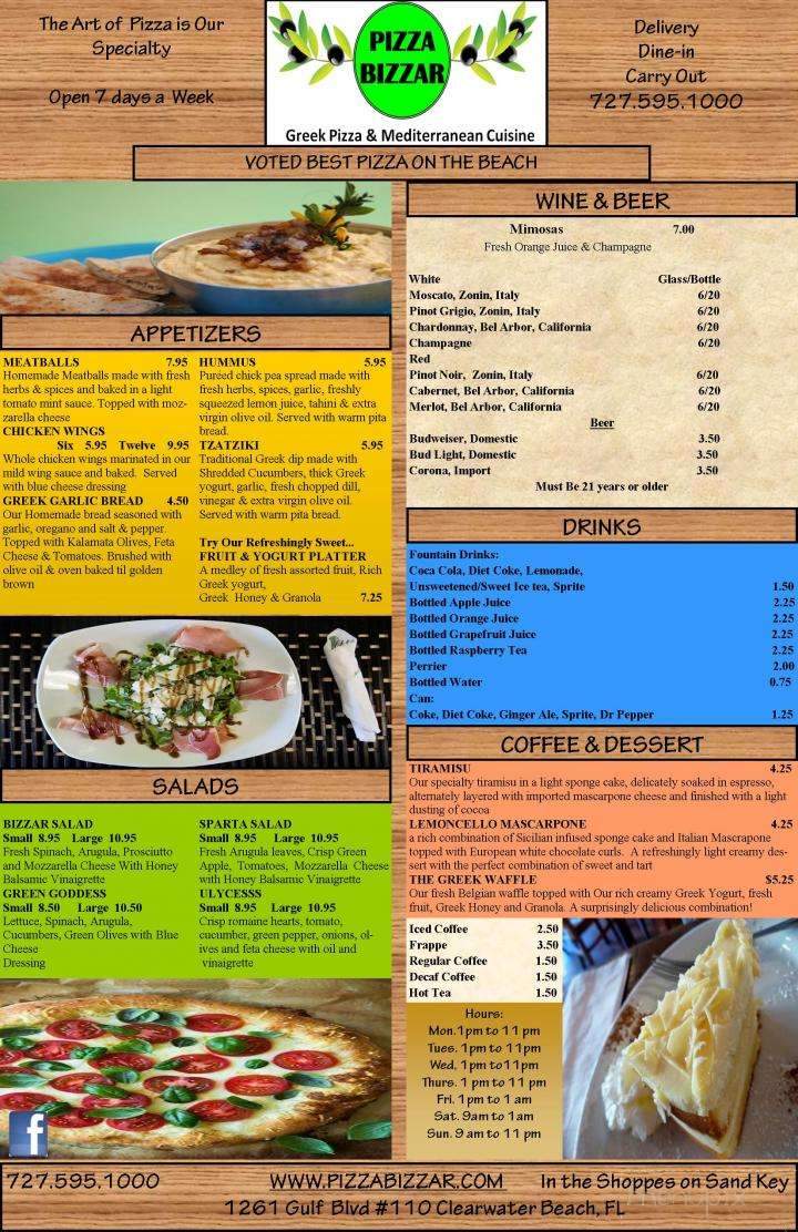Pizza Bizzar - Clearwater, FL menu_pic