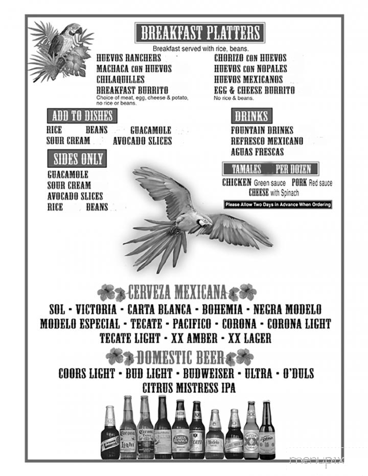 Taqueria La Guacamaya - Grants Pass, OR menu_pic