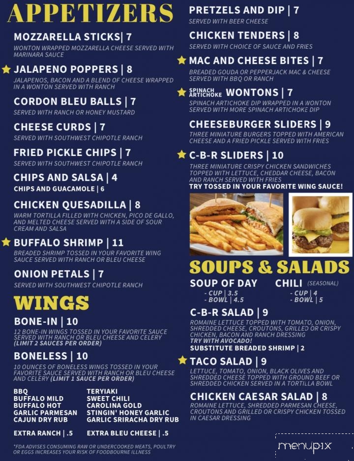 Overboard at Sam's Bar & Grill - Okauchee Lake, WI menu_pic