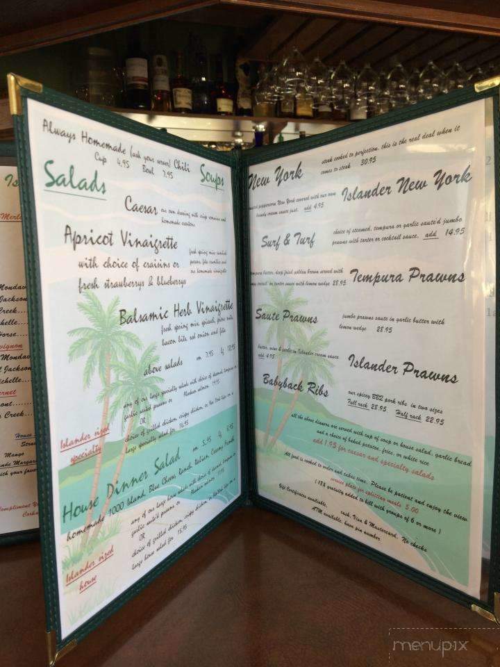 Islander Lodge - Big Lake, AK menu_pic