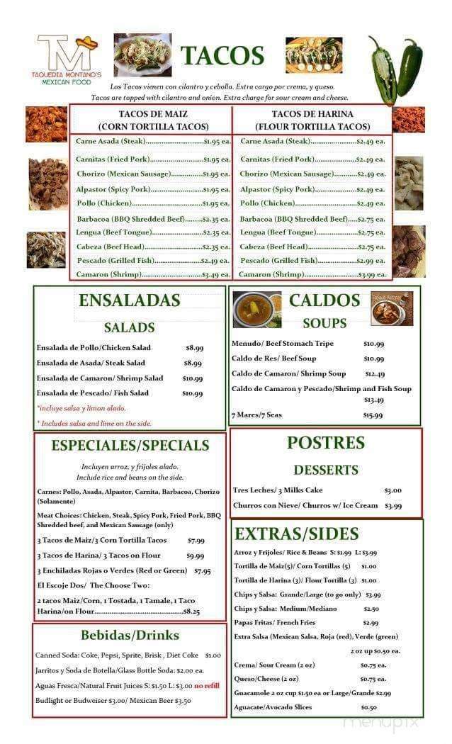 Taqueria Montano's Mexican Food - Port Saint Lucie, FL menu_pic