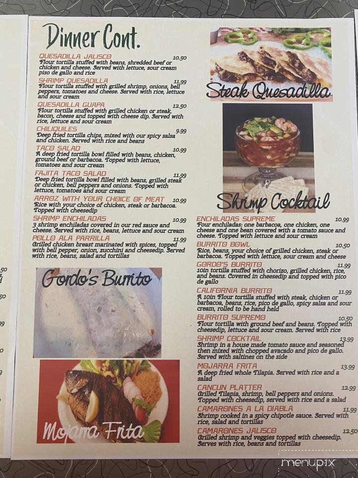 Taqueria Jalisco Mexican Grill - Hagerstown, MD menu_pic