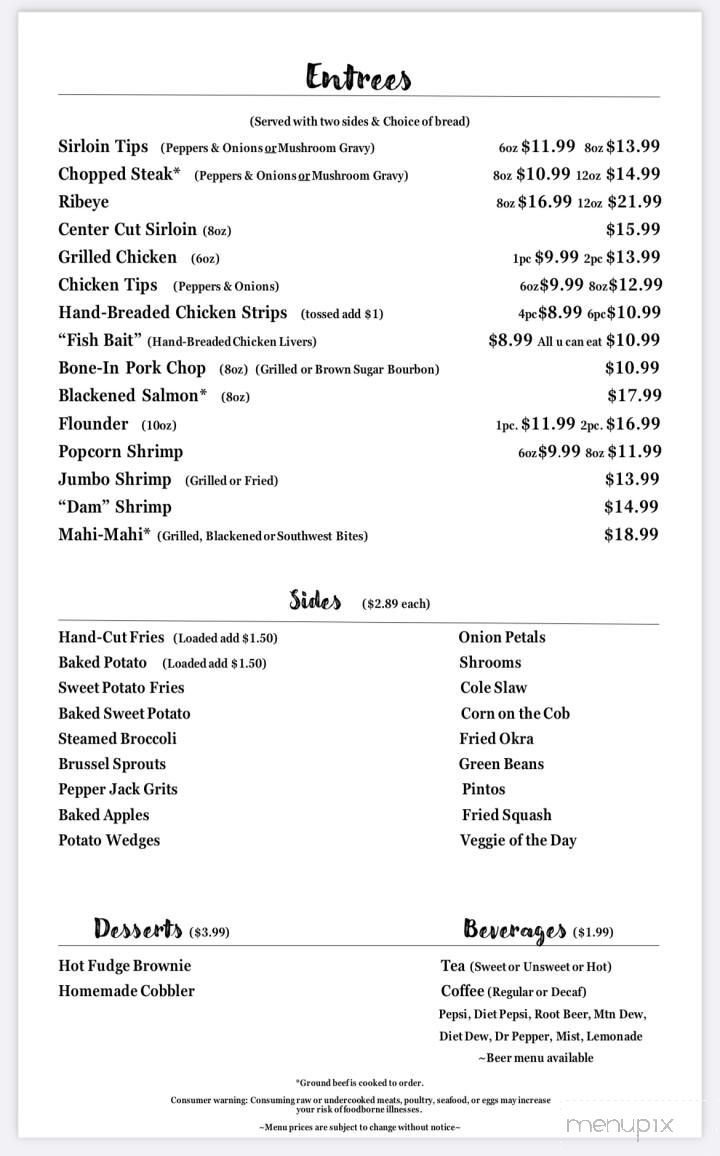 Almost On the Lake - Wilkesboro, NC menu_pic