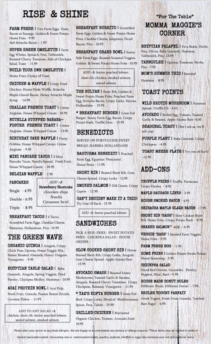Yaz's Table - Abington, MA menu_pic