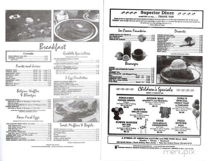 Superior Diner Inc - Perth Amboy, NJ menu_pic