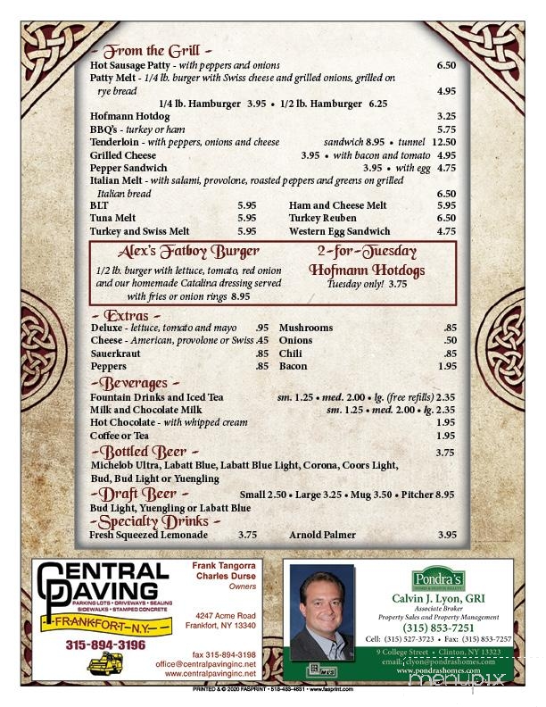 Knight Spot - Frankfort, NY menu_pic