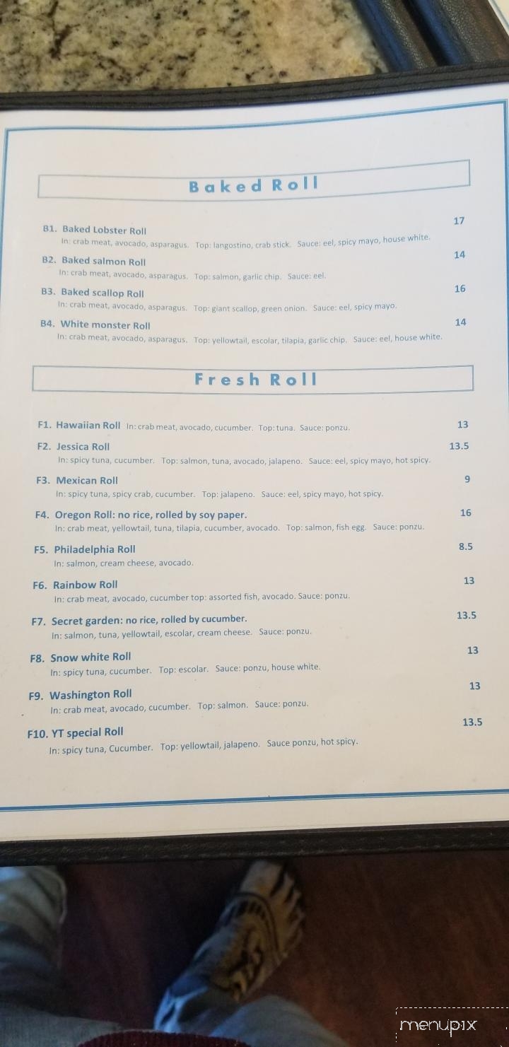 Sushi & Bento - Phoenix, OR menu_pic