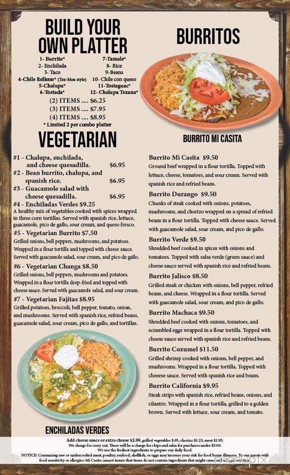Mi Casita Mexican Restaurant - Glencoe, AL menu_pic