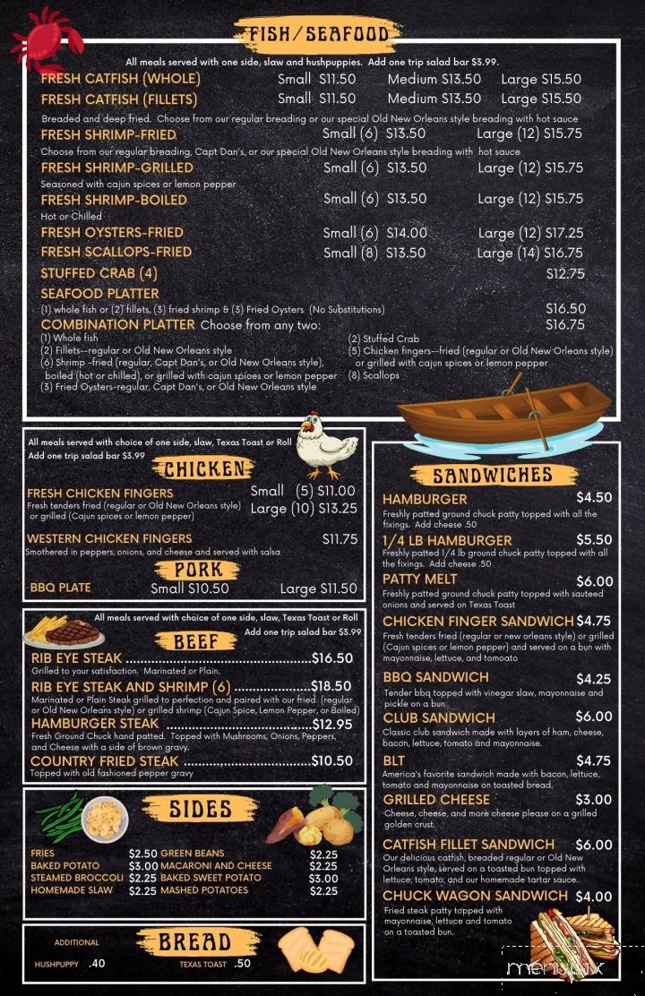 Menu of Fish Creel in Anderson, AL 35610