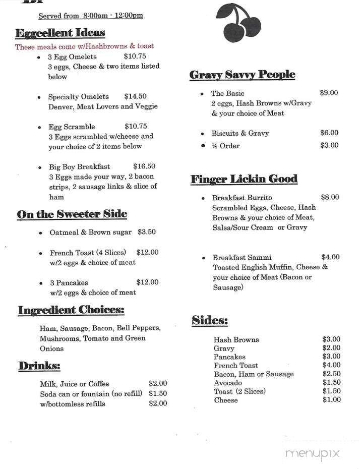 Cherries Snackshack - Junction City, OR menu_pic