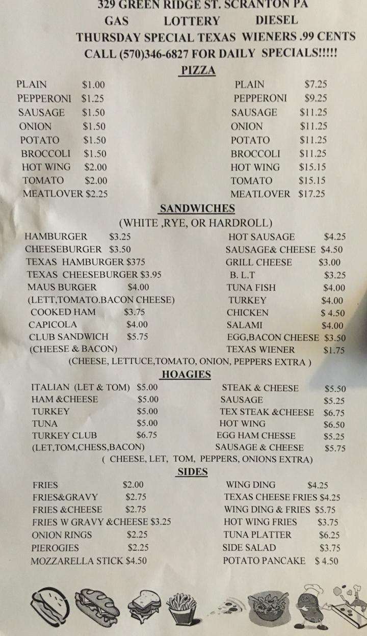 Green Ridge News - Scranton, PA menu_pic