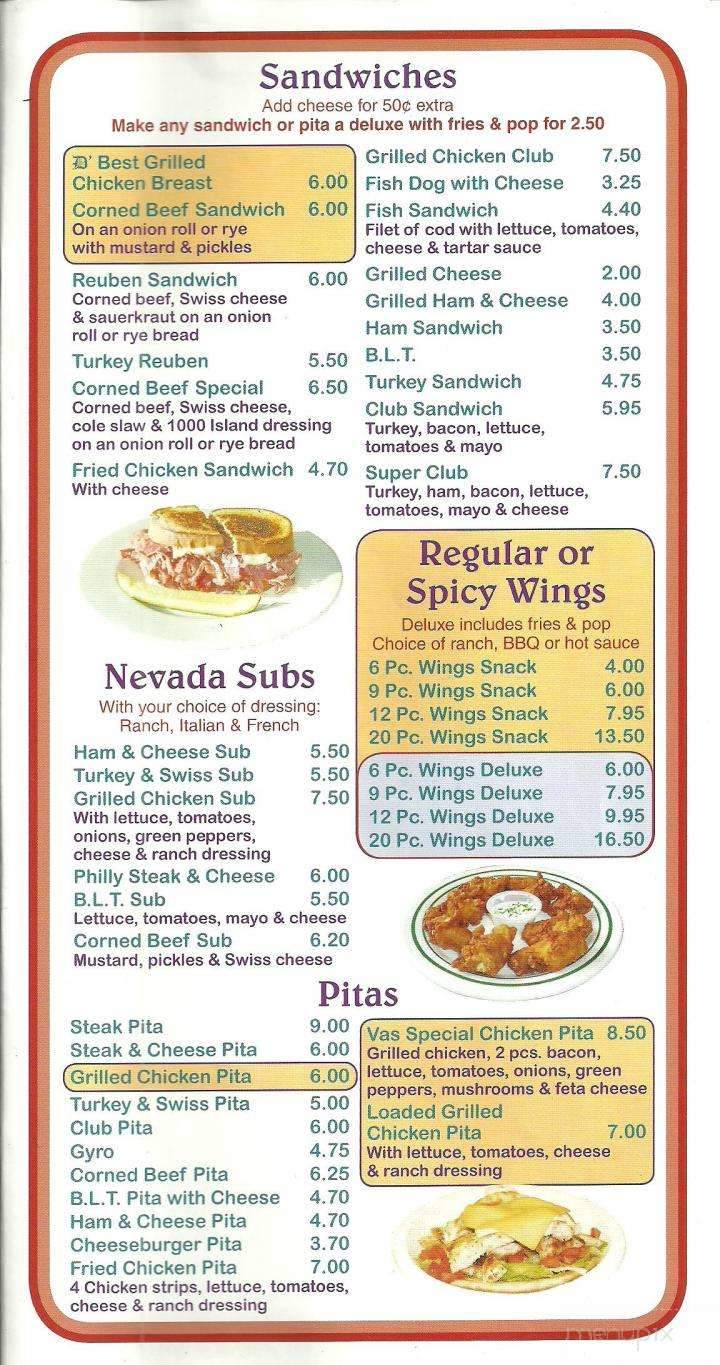 Nevada Coney Island - Detroit, MI menu_pic