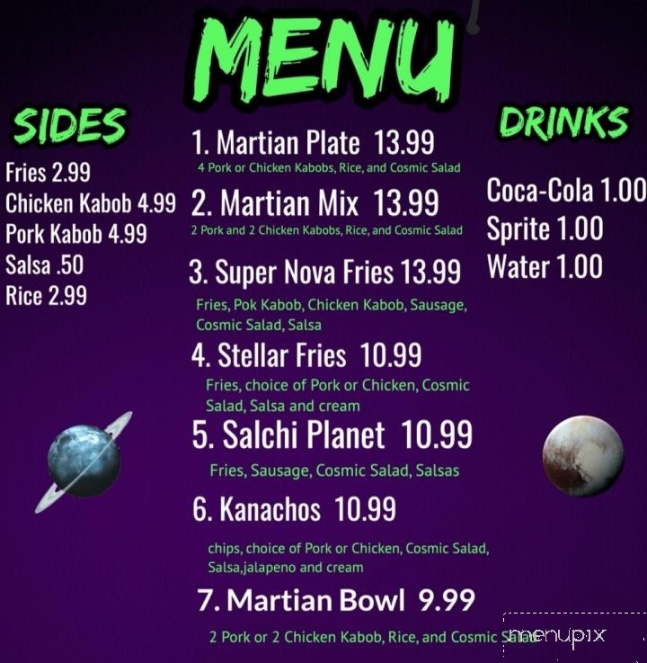 Martian Kabob Food Truck - Salt Lake City, UT menu_pic