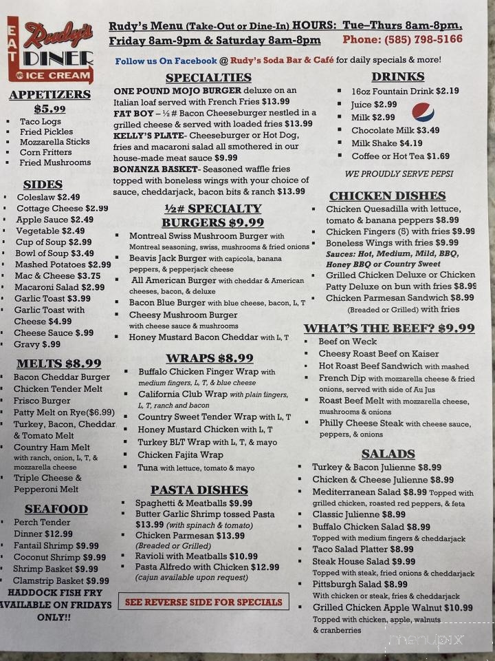 Rudy's - Medina, NY menu_pic