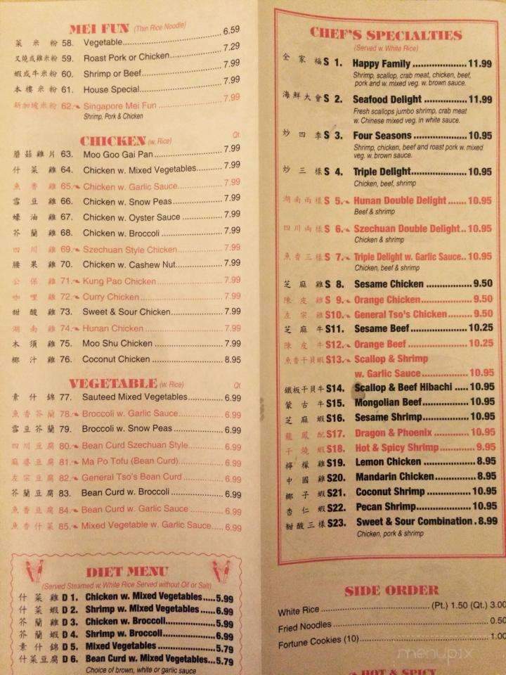 Panda Chinese Restaurant - Clinton, LA menu_pic