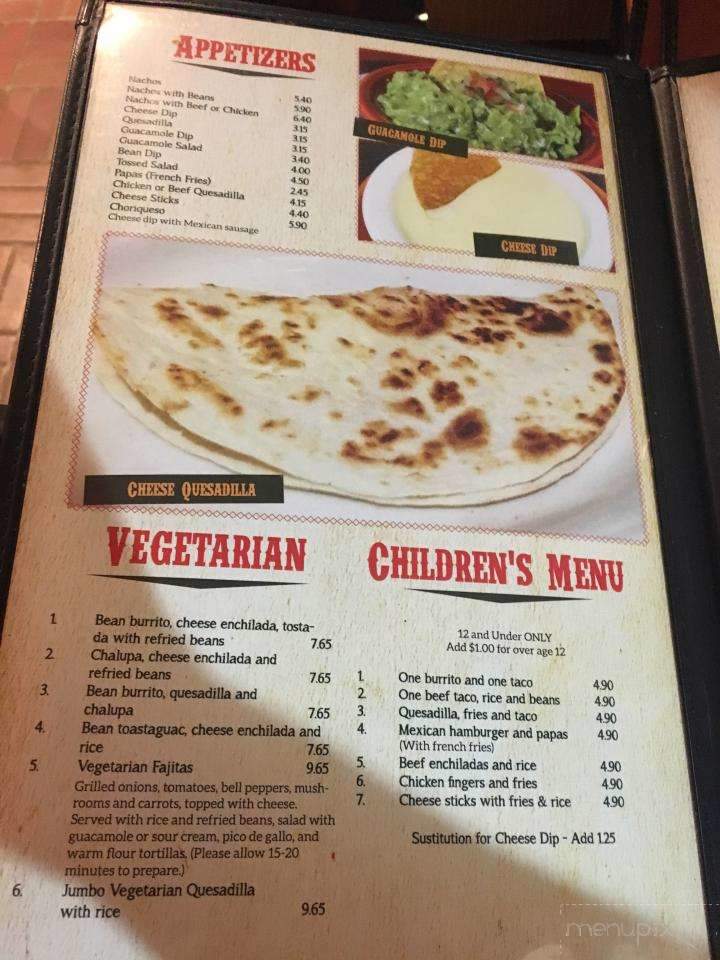 El Rincon Mexican Restaurant - Bridgeport, WV menu_pic