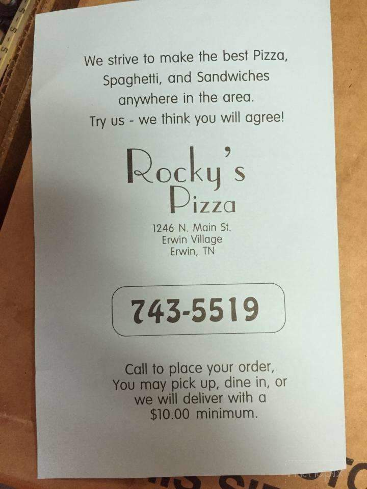 Rocky's Pizza - Erwin, TN
