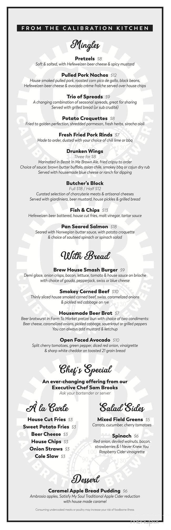 Calibration Brewery - North Kansas City, MO menu_pic