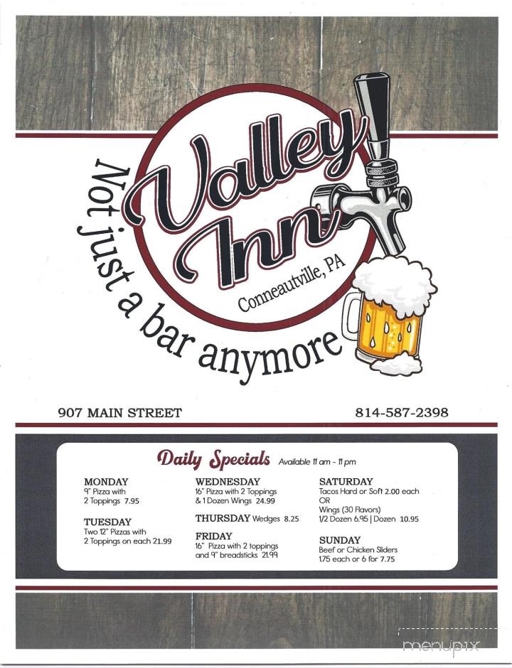 Valley Inn Restaurant - Conneautville, PA menu_pic