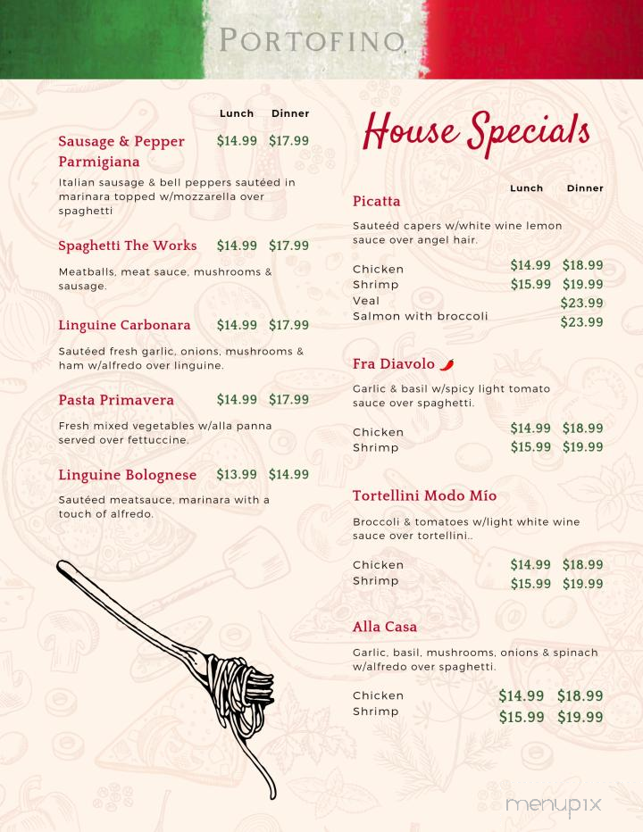 Portofino Italian Restaurant - Conway, AR menu_pic