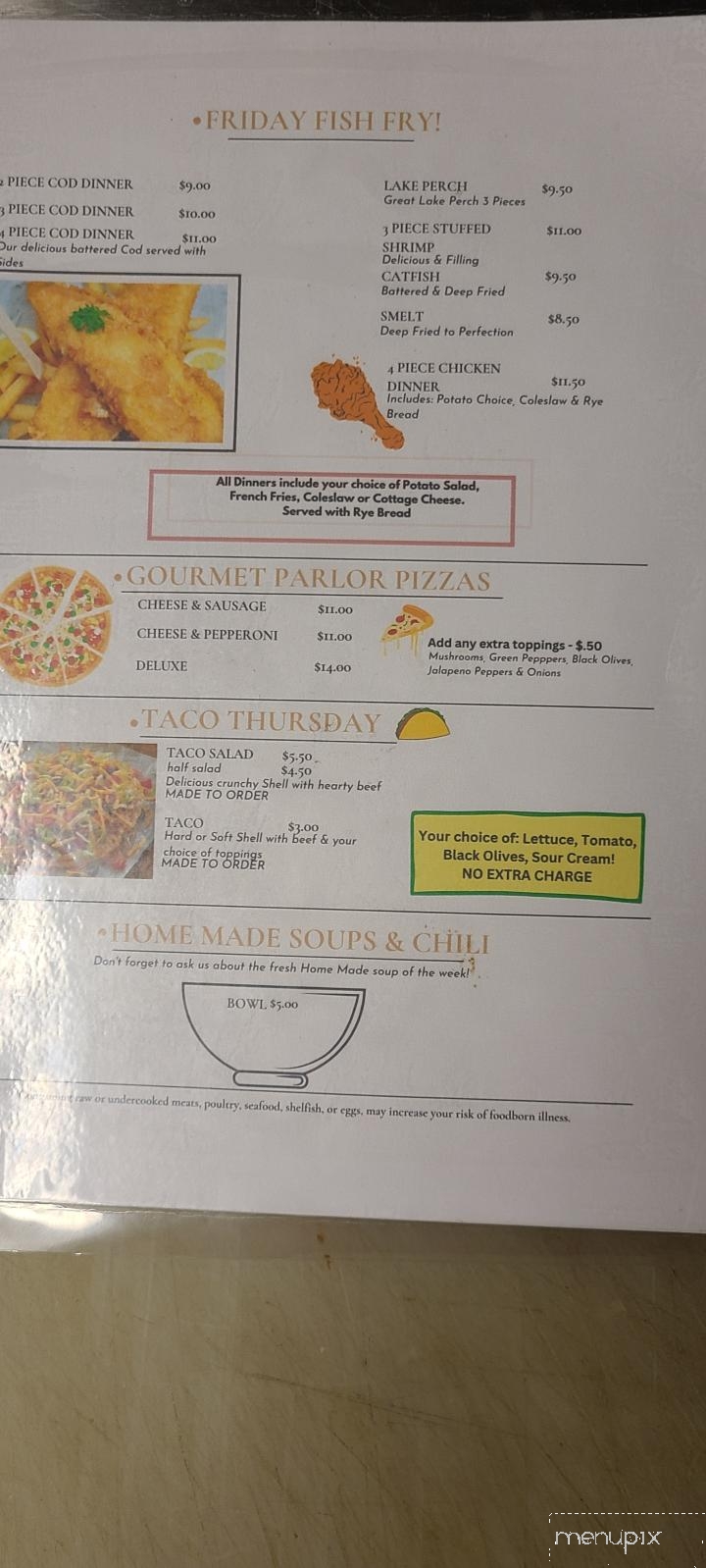 Sneaky Pete's Tavern - Hancock, WI menu_pic