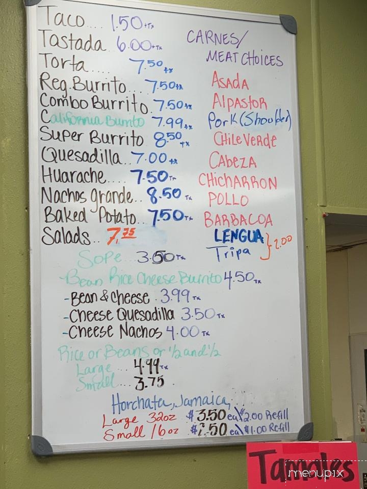Primos Tacos - Lindsay, CA menu_pic