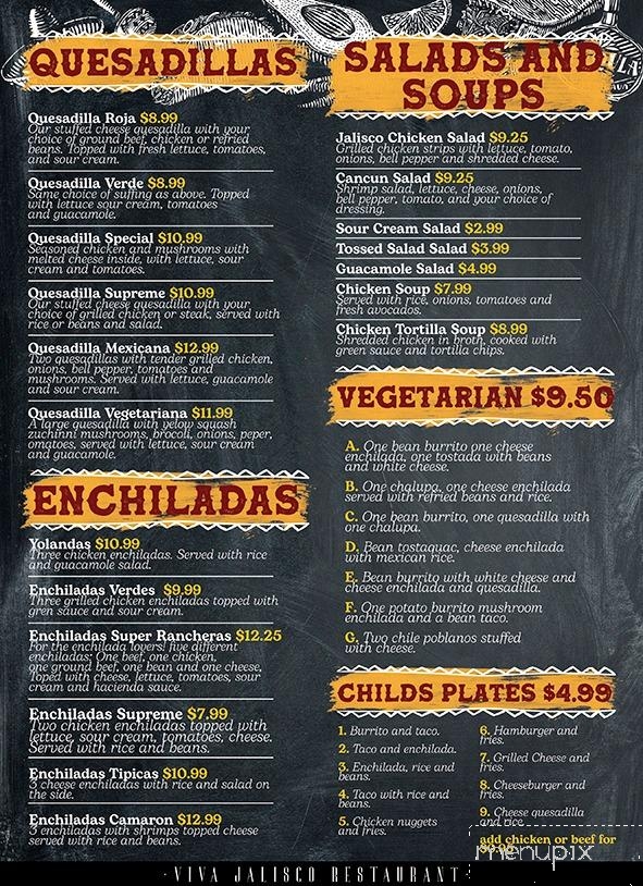 Viva Jalisco - Wellston, OH menu_pic