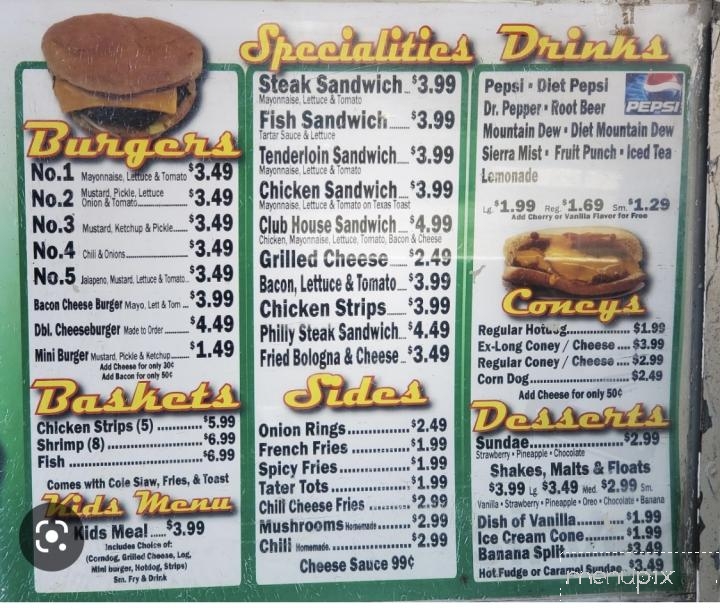 Mr D's - Henderson, KY menu_pic