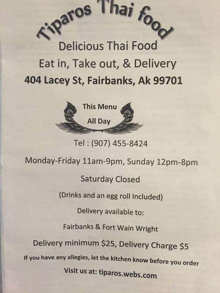 Tiparos Thai Food - Fairbanks, AK