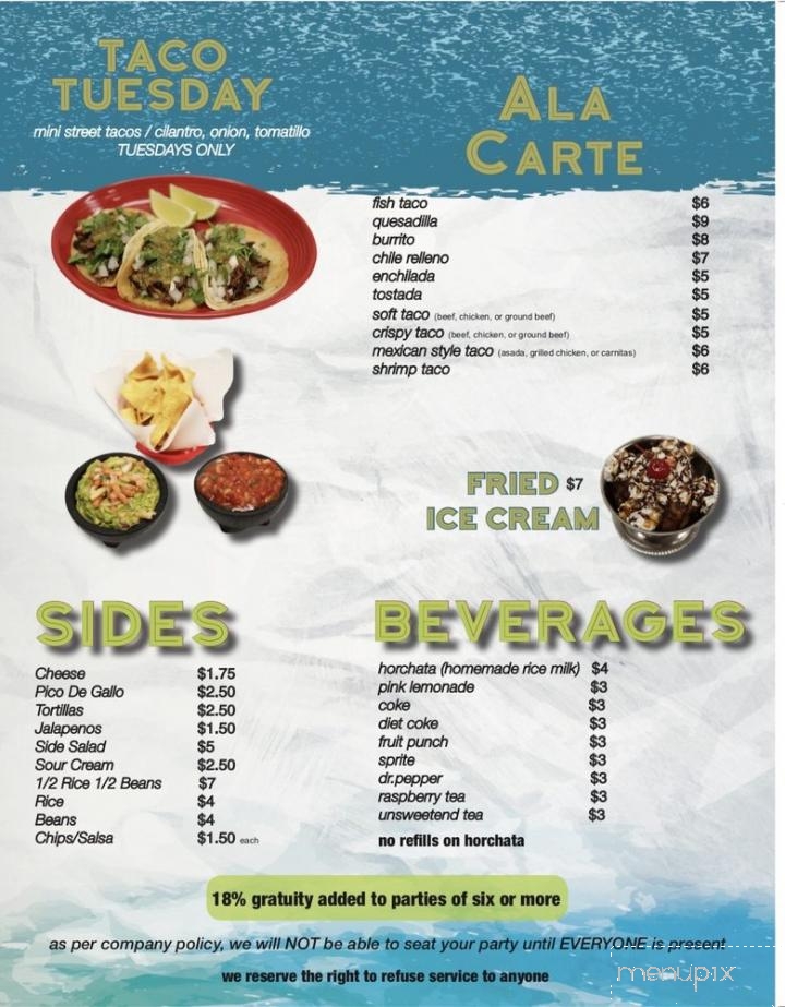 Acapulco Mexican - Waipahu, HI menu_pic