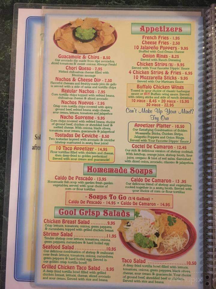 El Sol De Mexico - Wind Lake, WI menu_pic