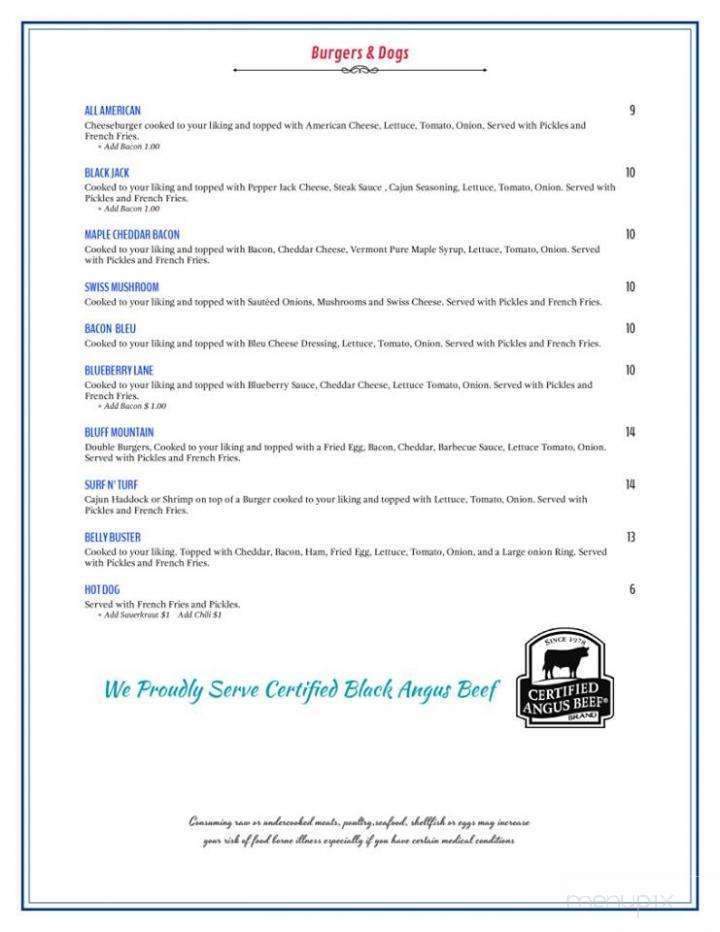 KT Rays - Island Pond, VT menu_pic