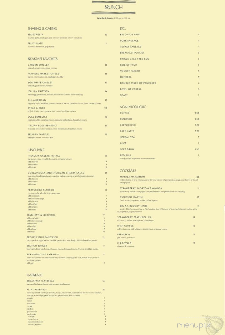 Sauce Italian American Kitchen - Flint, MI menu_pic