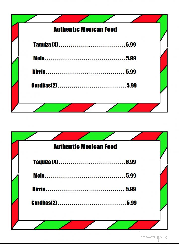 La Cabanita - Mount Gilead, OH menu_pic