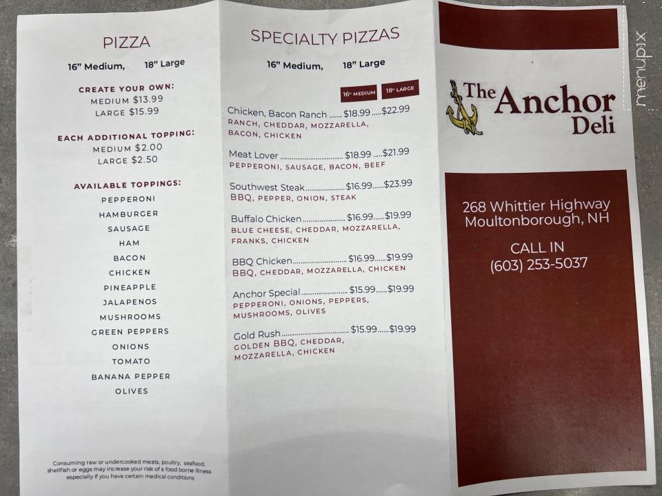 The Anchor Deli - Moultonborough, NH