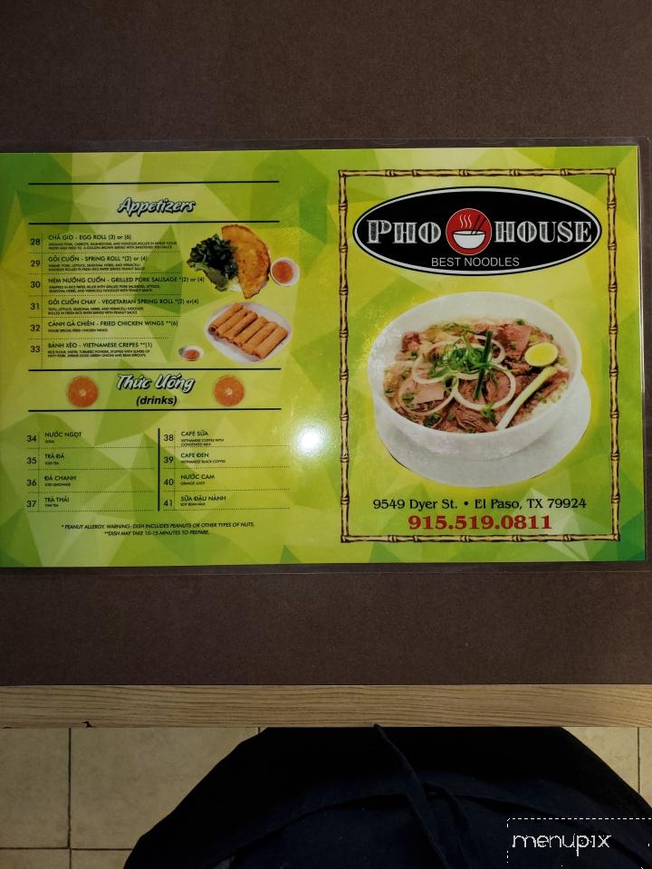 Pho House Best Noodles - El Paso, TX menu_pic