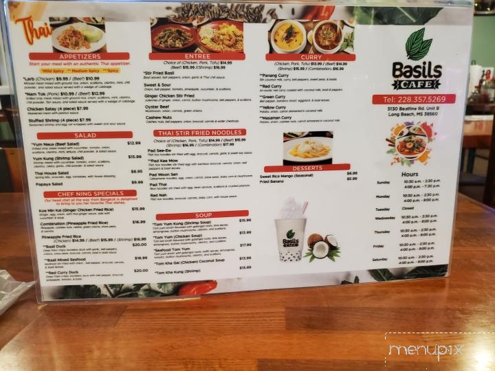 Basil's Cafe - Long Beach, MS menu_pic