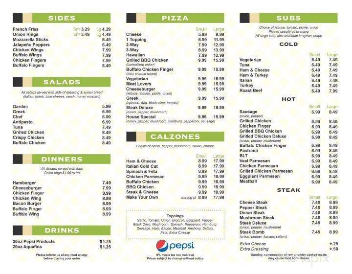 Chris' Pizza Box - Newton, NH menu_pic