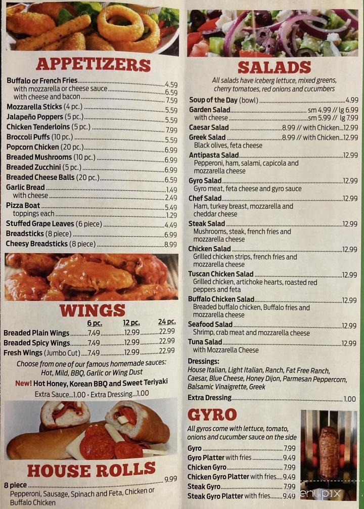 Pizza Bosa - Pittsburgh, PA menu_pic