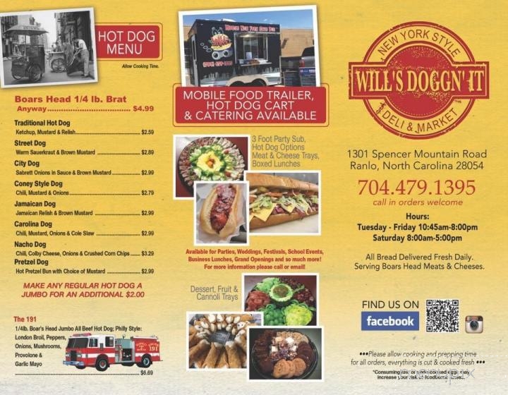 Will's Doggn’ It Deli & Market - Gastonia, NC menu_pic