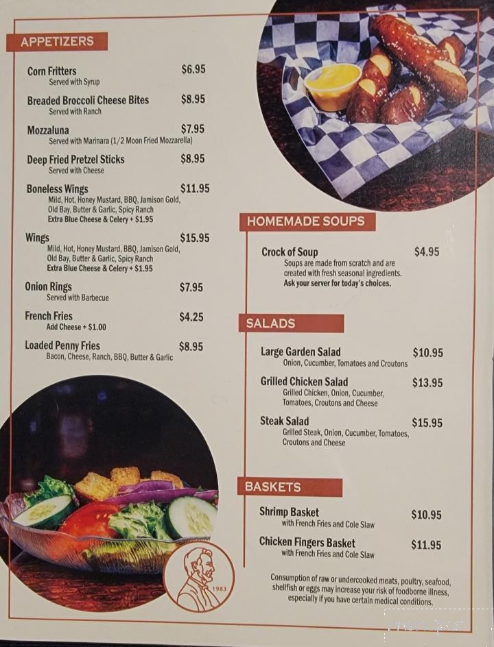 Jamison City Hotel - Benton, PA menu_pic