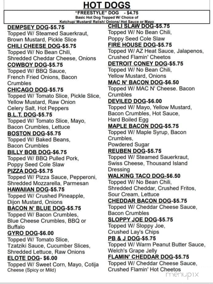 Vinces' Gourmet Hotdogs and MORE - Beloit, WI menu_pic